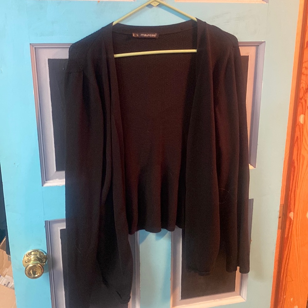 Maurices black sweater cardigan 2X